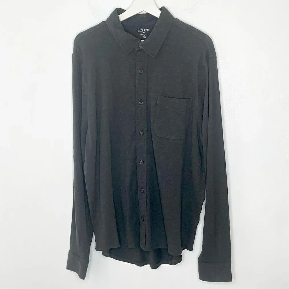 J. Crew charcoal gray casual button down long sleeve shirt - Men’s L